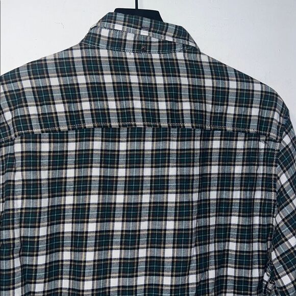 AEROPOSTALE Green and White Scottish Check Plaid Cotton Shirt-M NWT! - Picture 5 of 8